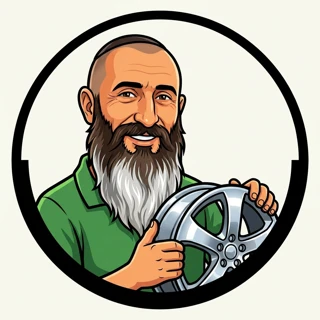 Roma Binder, owner of VIP Rim Repair, refinishing an alloy wheel